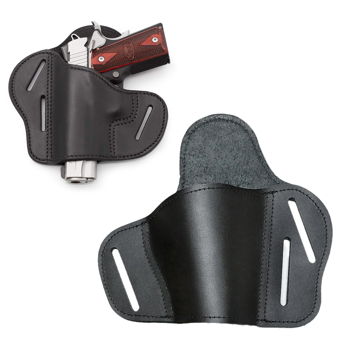 

Concealed Carry Holster IWB Tactical Holster Leather Fit Glock 17 43X M&P Shield XDs Sig P320 Taurus PT111 Beretta APX M9