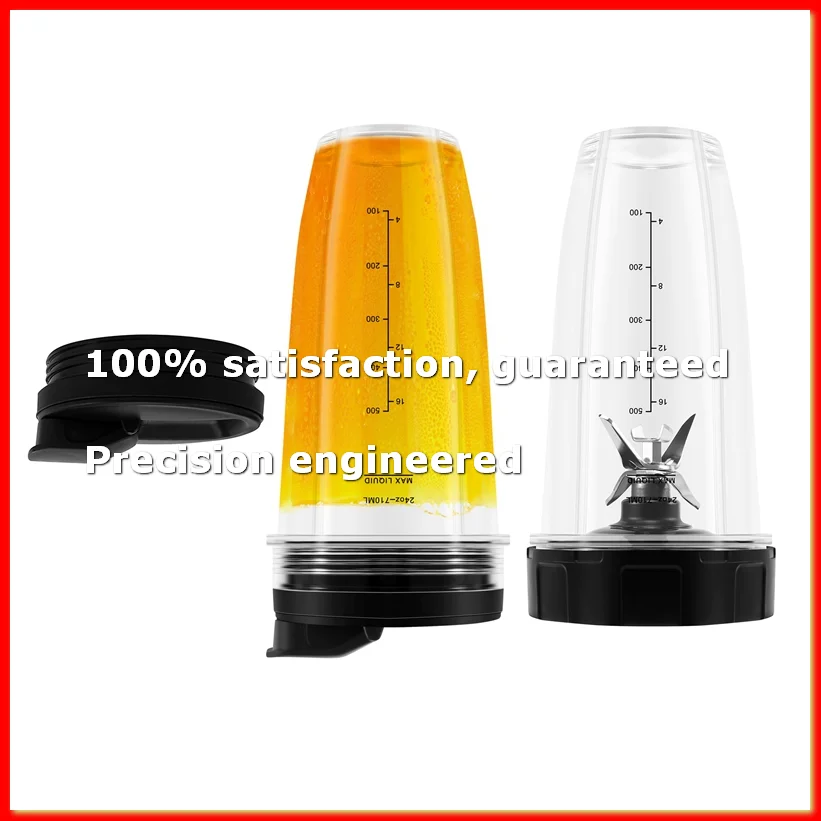 

Blender Replacement Parts for , 2 24Oz Cups with To-Go Lids, 7 Fins Extractor Blade, for Auto IQ-A22U