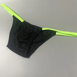 Men's Enhance U Convex Pouch Thong Bikini Briefs Posing Underwear Low Rise Soft Jockstrap Panties Elastic Breathable Underpants