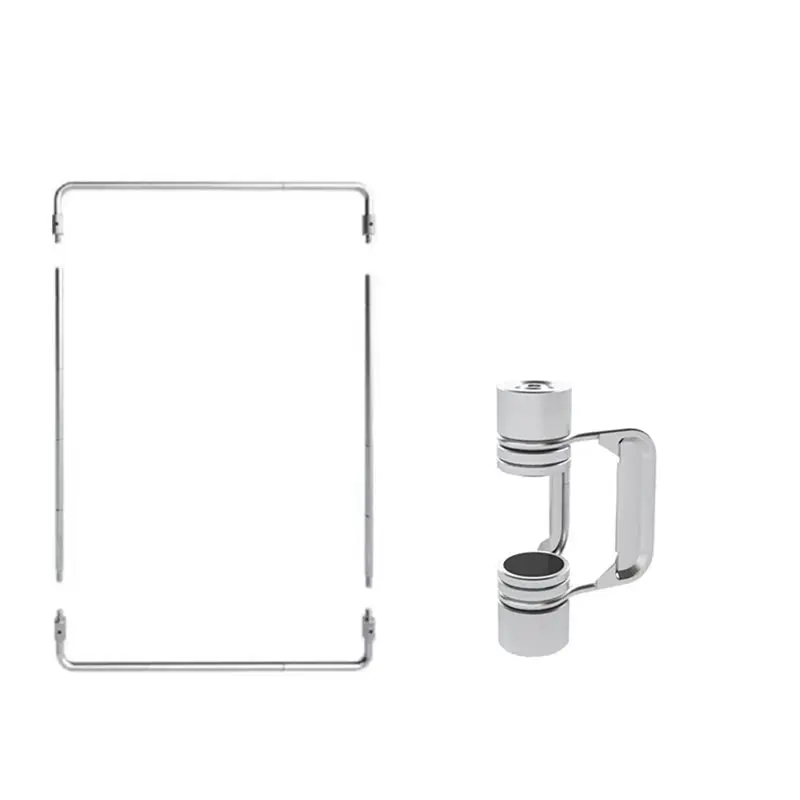 AT29-Portable Outdoor Table Supply 2PCS Retaining Clamps& 1PCS Desktop Rack For IGT Camping Accessories Lamp Bracket