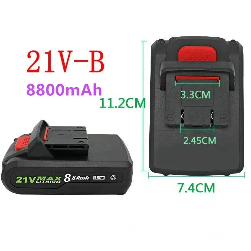 Grande capacidade 21v31v8800mah chave de fenda elétrica universal furadeira elétrica bateria de íon de lítio