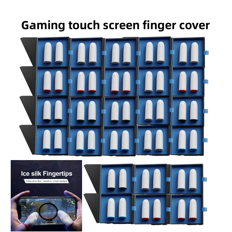 1pcs Mobile Game Fingertip Gloves Sweatproof Anti-slip Touch Screen Finger Sleeve Breathable Gaming Fingertip Cover For Gamer