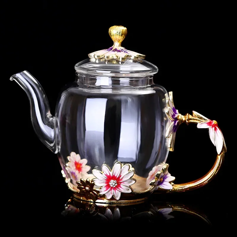 Enamel tea cup teapot set master cup personal cup heat-resistant glass Kung Fu teacup