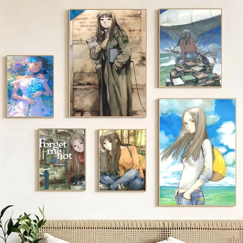 Japanese Manga F-Forget me not Poster Print Painting Home Decor for Bedroom Living Room Hallway