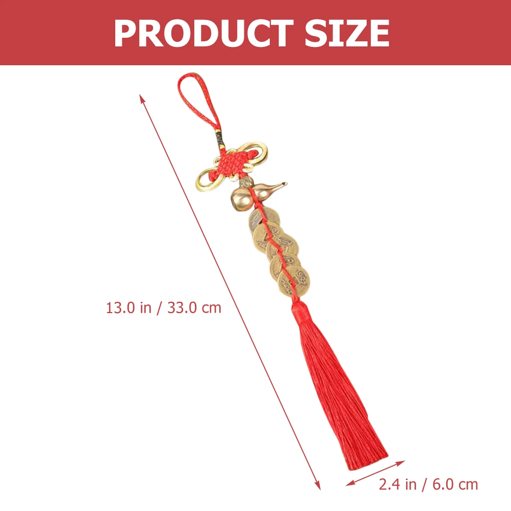 2 個の銅コインひょうたん吊り飾り中国風新年ペンダント玄関ドア壁ホームオフィス装飾フェスティバル用品