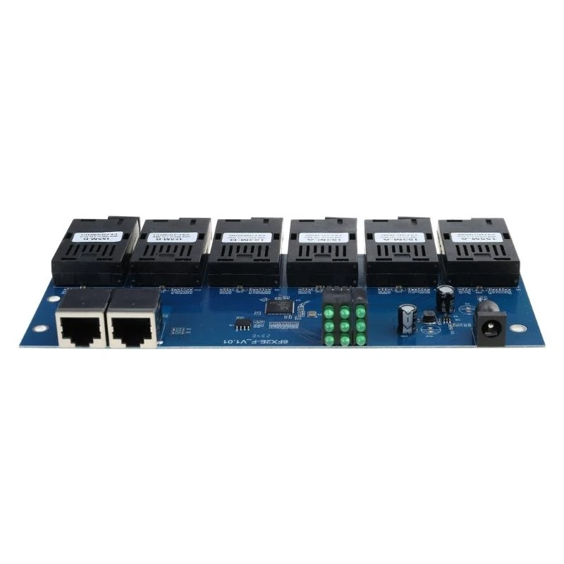 090F 3A 3B Fast Ethernet 10/100M Ethernet Switches Fiber 6 Port 20 км 2 UTP RJ45 Fast Erhetnet Fiber Optical Switches
