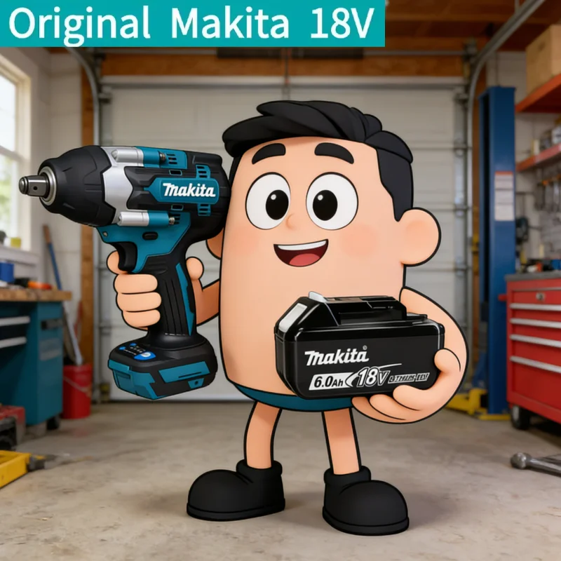 

Original Makita 18V Lithium-Ion♨️♨️ Battery,Makita DTW700 Brushless Cordless Impact Wrench High Torque Professional Power Tool