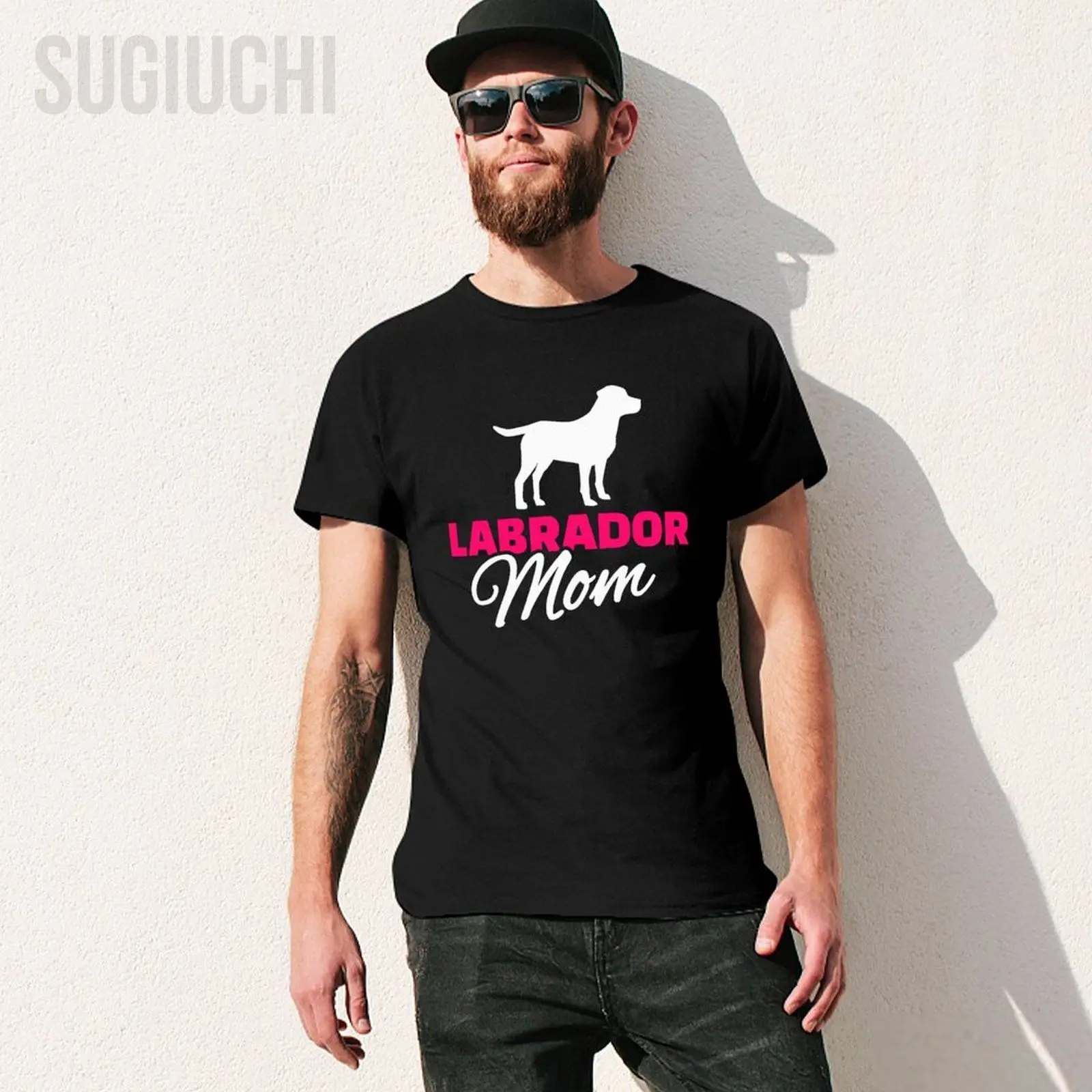 Men Labrador Retriever Dogs  Mother Mom Tshirt Tees O-neck T Shirts Women Boys 100% Cotton Short T-Shirt Unisex All Seasons