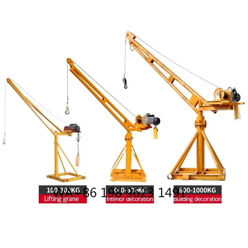 1000kg Mini Monkey Lift Portable Small Lifting Crane for Construction Building Industrial Use