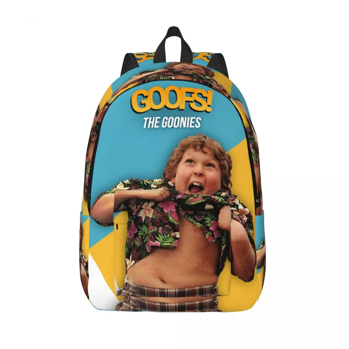 Custom 3D Print The Goonies Never Say Die Canvas Backpacks Comedy Film College School Travel Bags Bookbag Fits 15 Inch Laptop