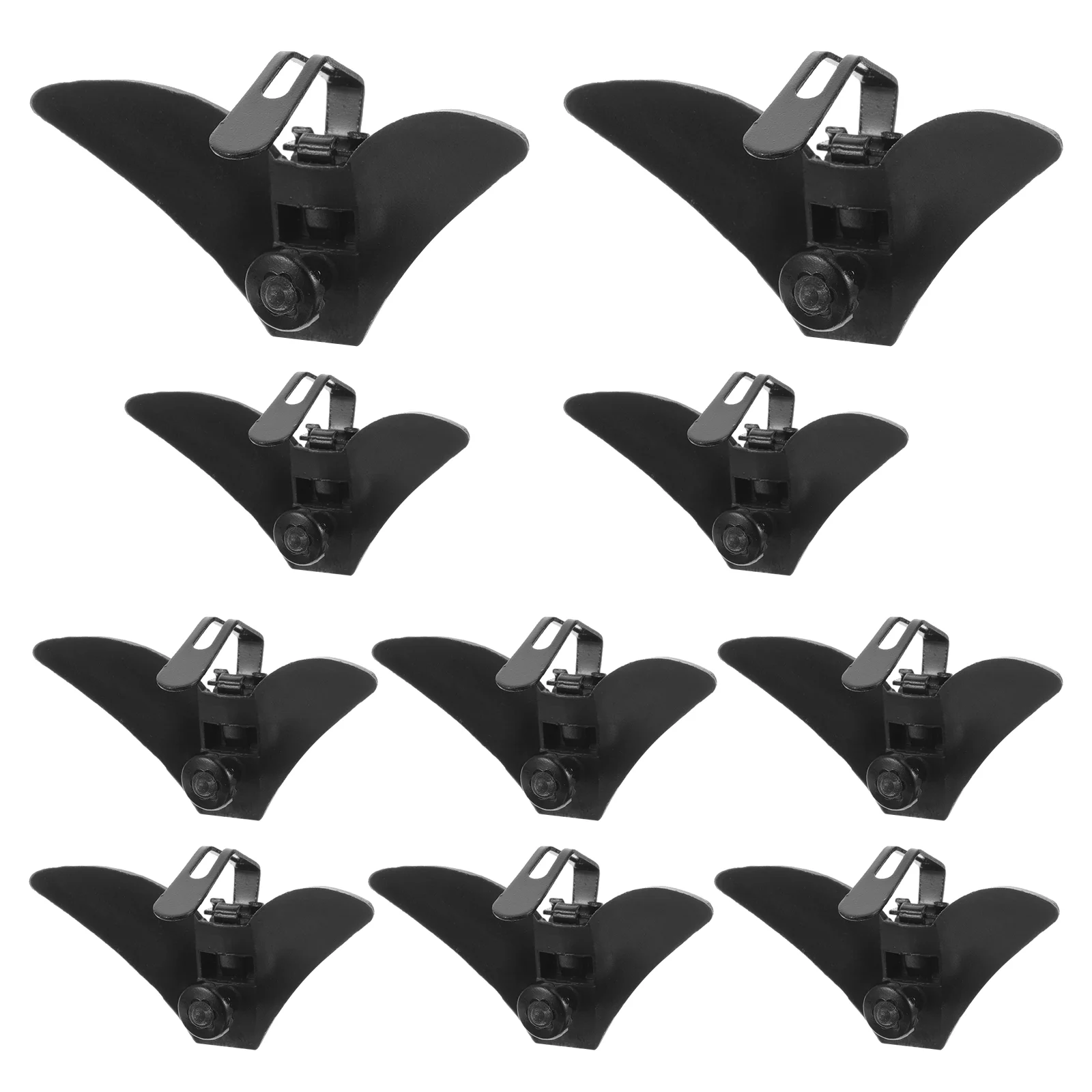 10 Pcs Tie Fastening Buckle Clip Necktie for Wedding Black Clips Regular Ties Man