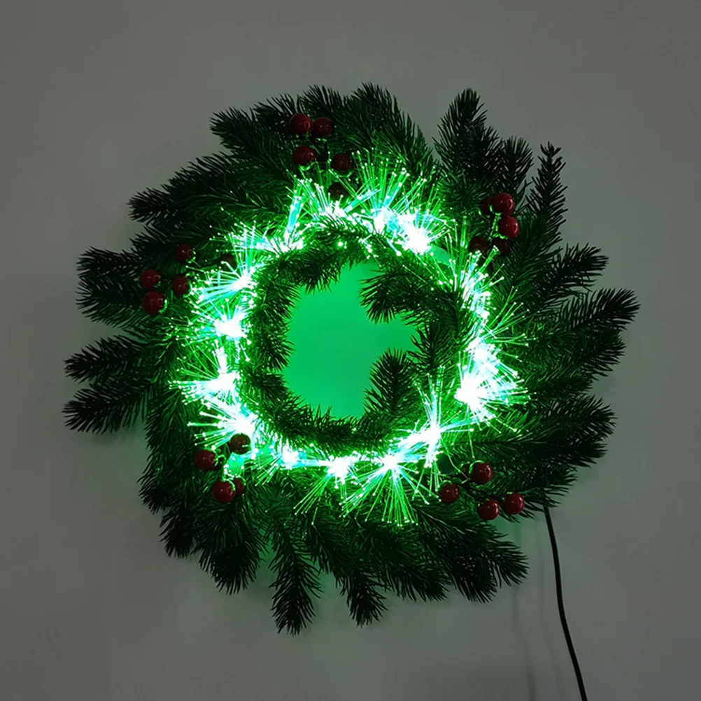 

1Pcs Christmas Wreath Hanging Garland Light Decorative Xmas Wall Hanging Ornament Door Wreath Christmas Garland