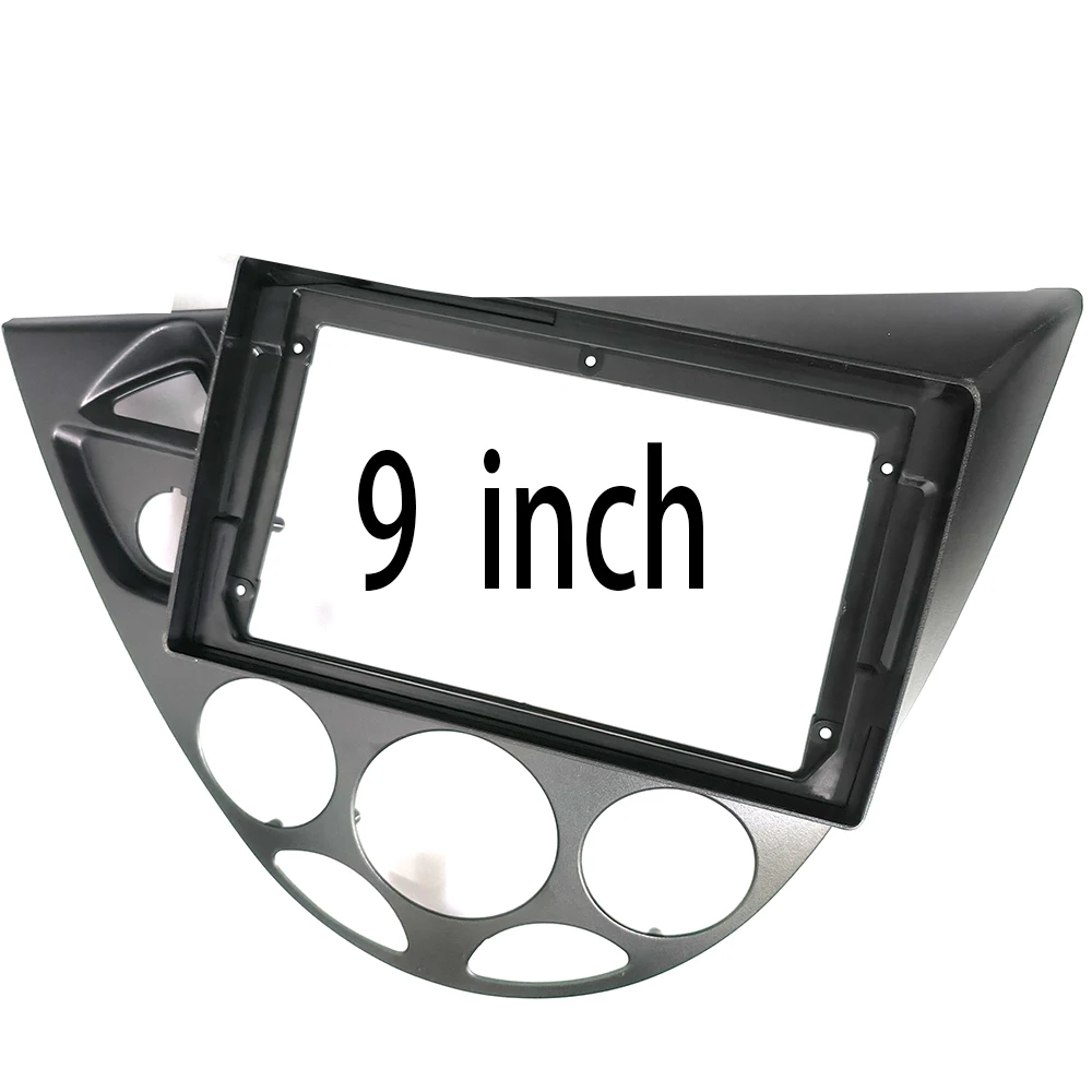 2 Din 9 INCH Car Frame Fascia Adapter Android Radio Dash Fitting Panel Kit For Ford Focus MK1 1998-2005