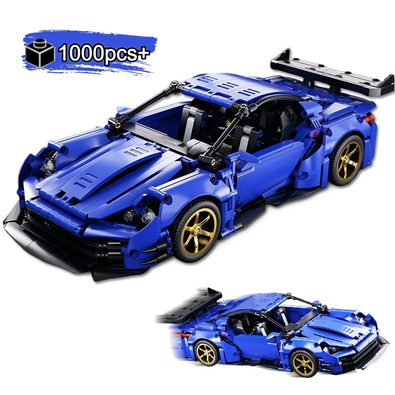 FUNXINEE, bloques de construcción de automóviles deportivos técnicos, montar ladrillos, vehículo de carreras, modelo de coche deportivo MOC, regalos de cumpleaños y Navidad para niños