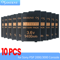 OSTENT 5/10PCS Real Capacity 1400mAh Lithium Rechargeable Battery Pack Battery Replacement For Sony PSP2000 PSP3000 Gamepad