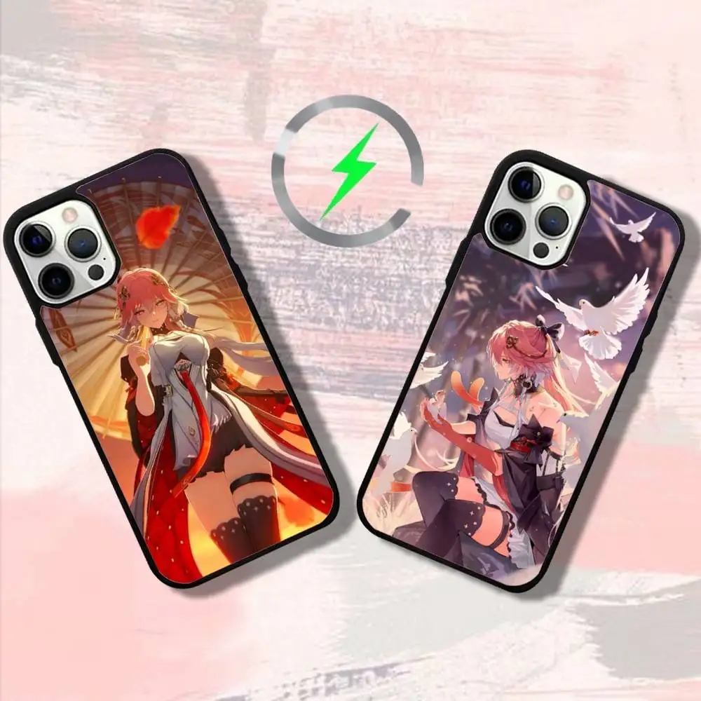 

W-Wuthering Waves Changlis Phone Case For iPhone 17,16,15,14,13,12,11,Pro,Max,Plus,Mini,SE4,E Magnetic Magsafe Wireless Charging