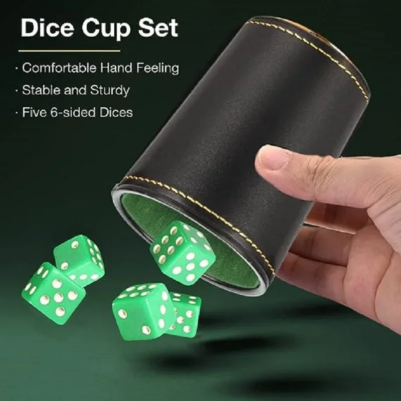 Horn Shaped Screening Cup 5Pcs Dice Set Beer Promotional Products Creative Dice Board Game Color Cup Multiple Colors Available