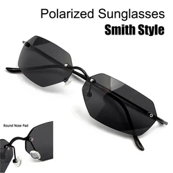 Cool The Matrix Neo Style Polarized Sunglasses Men Fashion Ultralight Rimless Driving Brand Design Sun Glasses External Sunshade