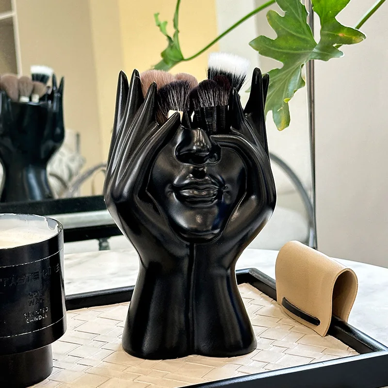 Creative Human Body Art Vinyl Figure Holder Acrylic Makeup Brush Organizer Multifunctional Desktop