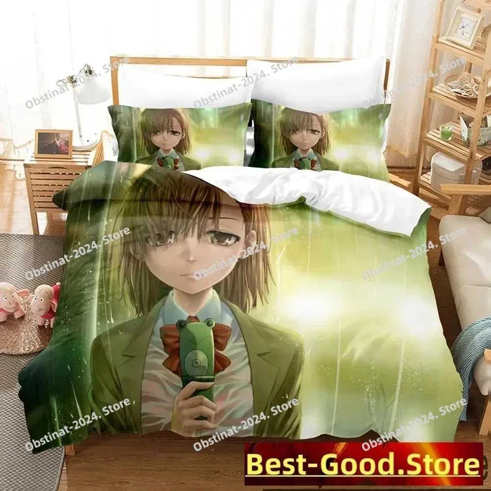

Misaka Mikoto A Certain Magical Index Railgun Bedding Set Duvet Cover Full Queen King Size Pillowcase Bed Printed Single Twin