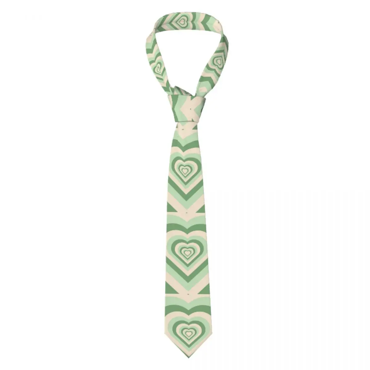 

Пользовательский мусульманский зеленый эстетический галстук в форме сердца, мужской шелковый галстук на свадьбу