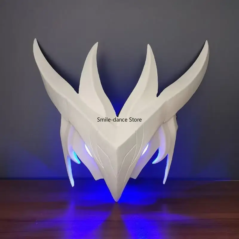 Lol Halloween Pixiv Game League of Legends Yone Mask Cos Dress Up Ball Luminescence Resin Mask Fashionable Toys Surprise Gift view 6
