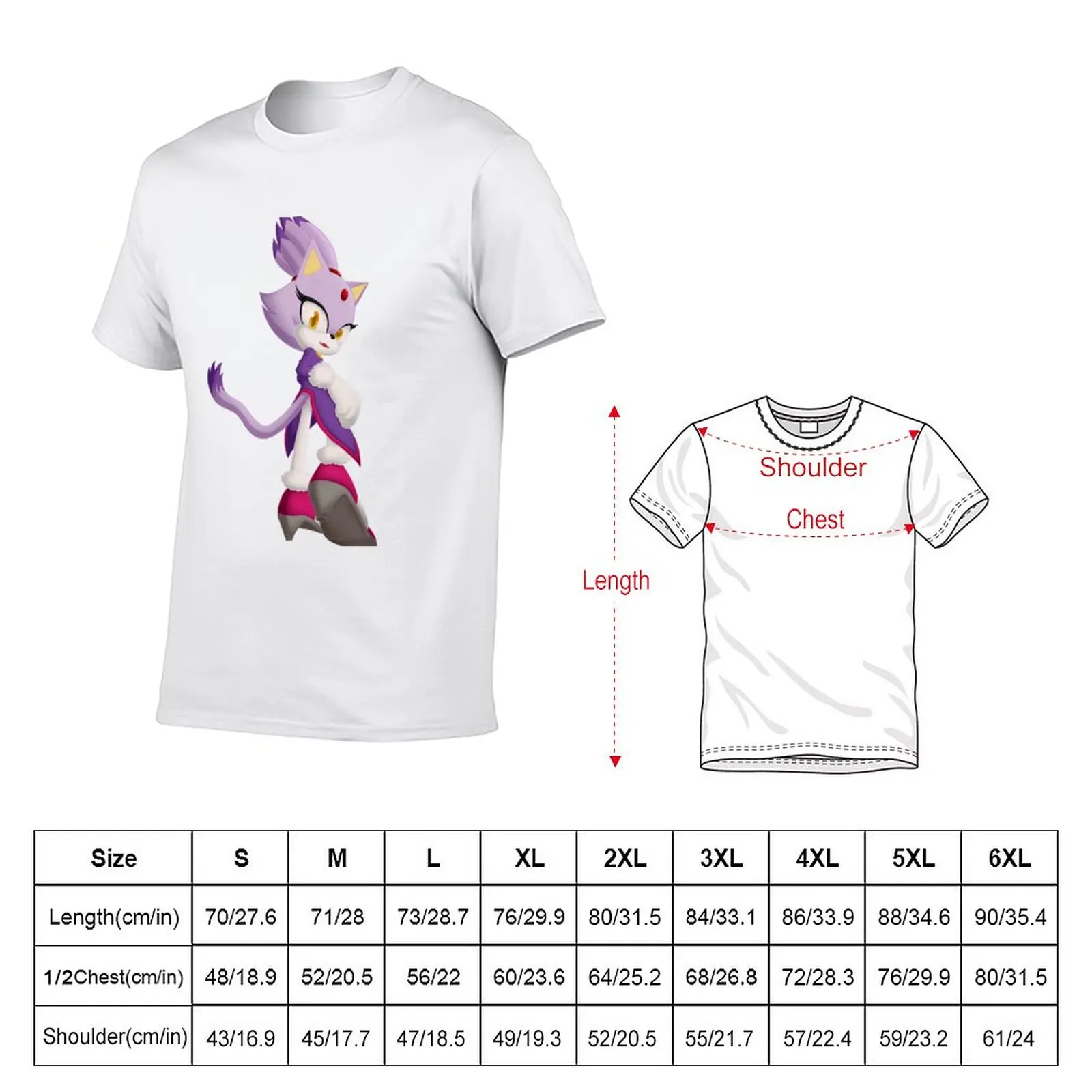 New Blaze the Cat T-Shirt Short sleeve tee blank t shirts men clothes