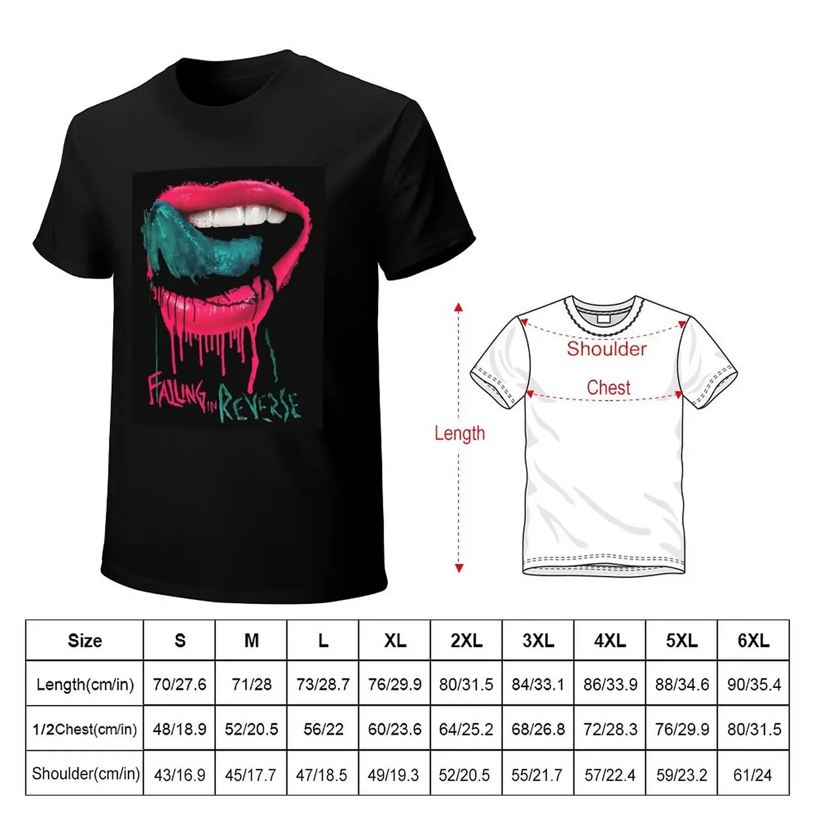 falling in reverse T-Shirt summer tops blanks mens graphic t-shirts hip hop