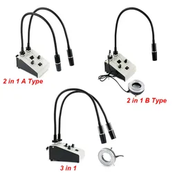 6400K Gooseneck LED Lamp Adjsutable Spot Light Stereo Microscope Indutrial PCB Solder Video Camera Side Light Visual Illuminator