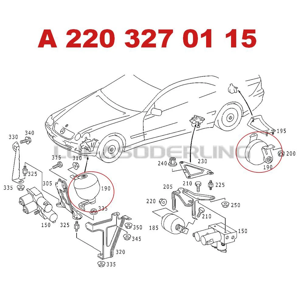 2x FOR MERCEDES S-CLASS W220 SL R230 CL C215 ABC SUSPENSION PRESSURE RELIEF VALVE TANKS OEM 2203270115 A2203270115 BRAND NEW
