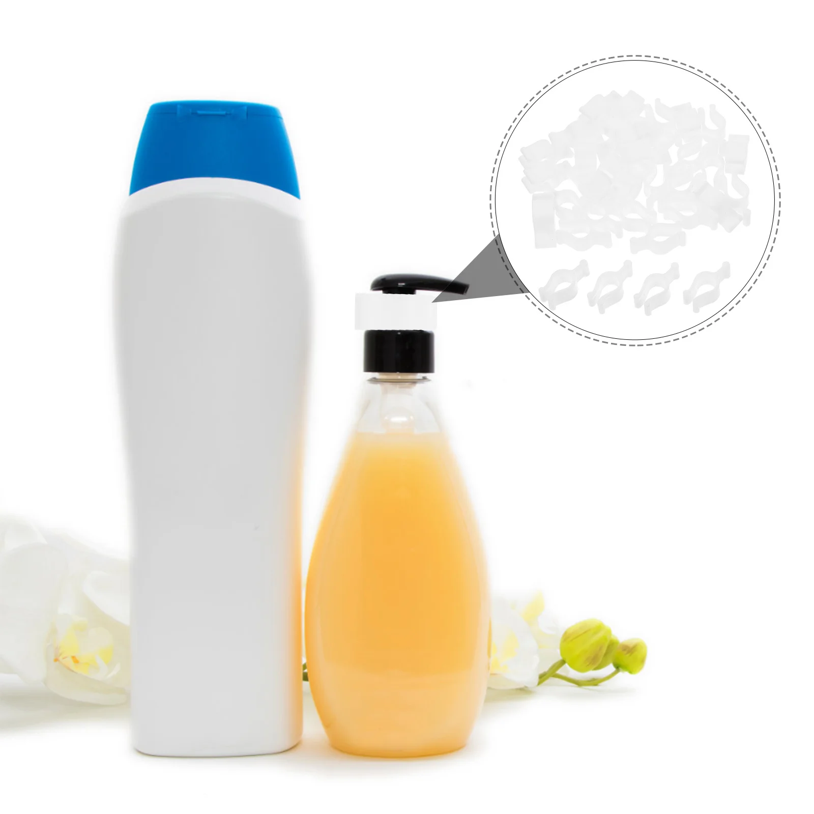 

30Pcs PP for Bottles Leakproof Pump Head Collar Clip Shampoo Lotion Dispenser Bottle Accessory Secure