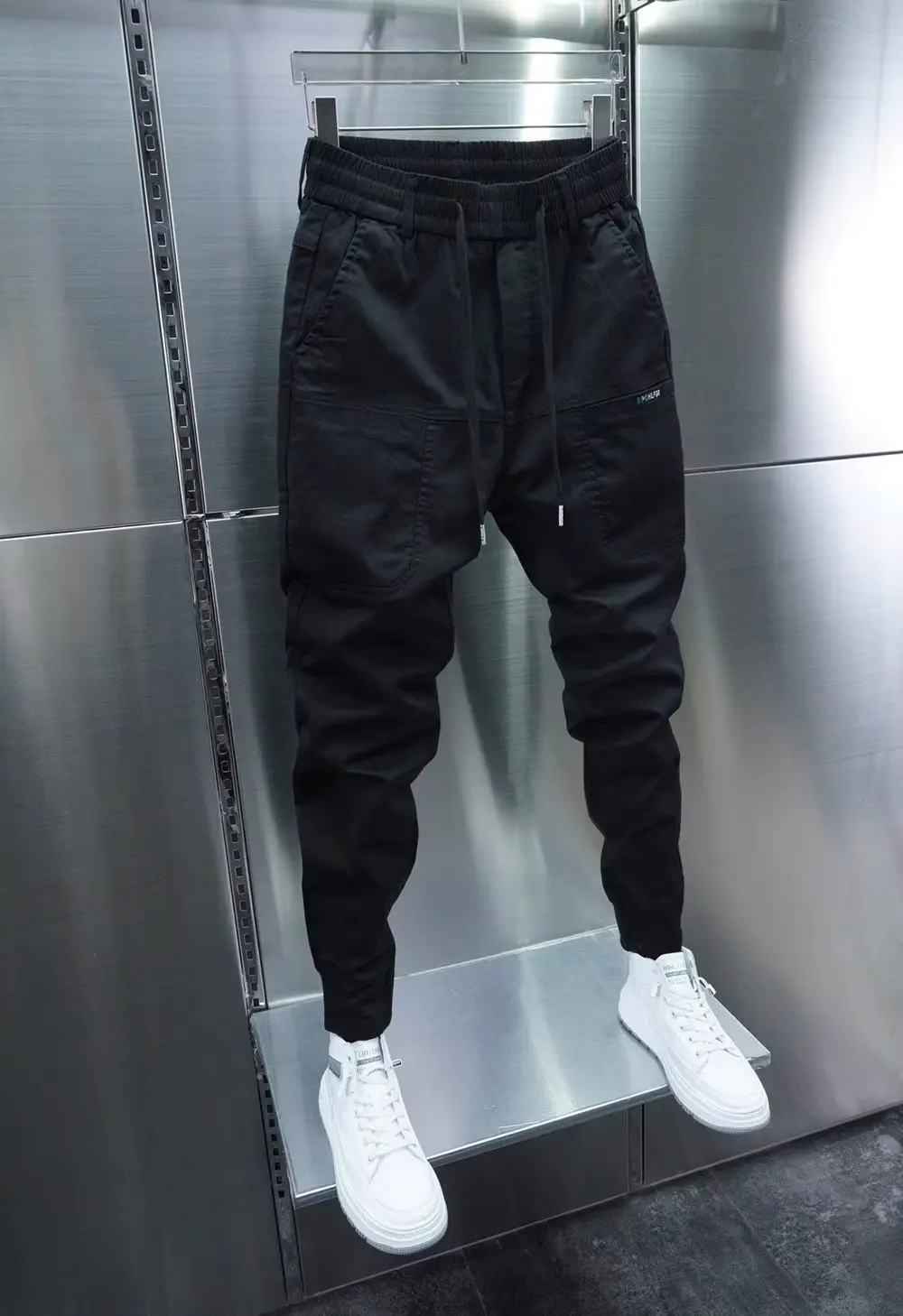 Calças de algodão para homens e mulheres, moletom casual Hip Hop Joggers, calças harém, moda harajuku, verão