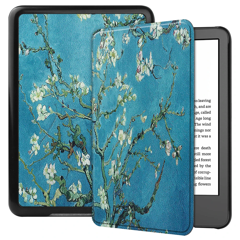 PU Leather Case For Kindle Paperwhite 12th Gen 2024 7inch Ebook Case with Auto Sleep Wake Feature E-Reader Ultra Slim Cover