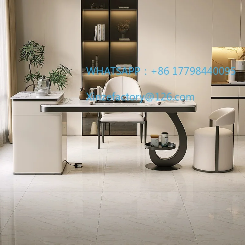 Anpassbare italienische Kung-Fu-Teetisch- und Stuhlkombination, einfacher, moderner Teetisch aus Steinplatten, leichter Luxus-Tee