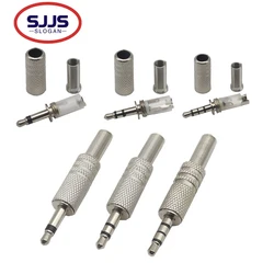 【10-1PCS】2 /3 /4Pole Metal 3.5mm Male jack Plug Mono Stereo Audio Solder Cable Connector 3.5 earphone Headphone Repair Adapter