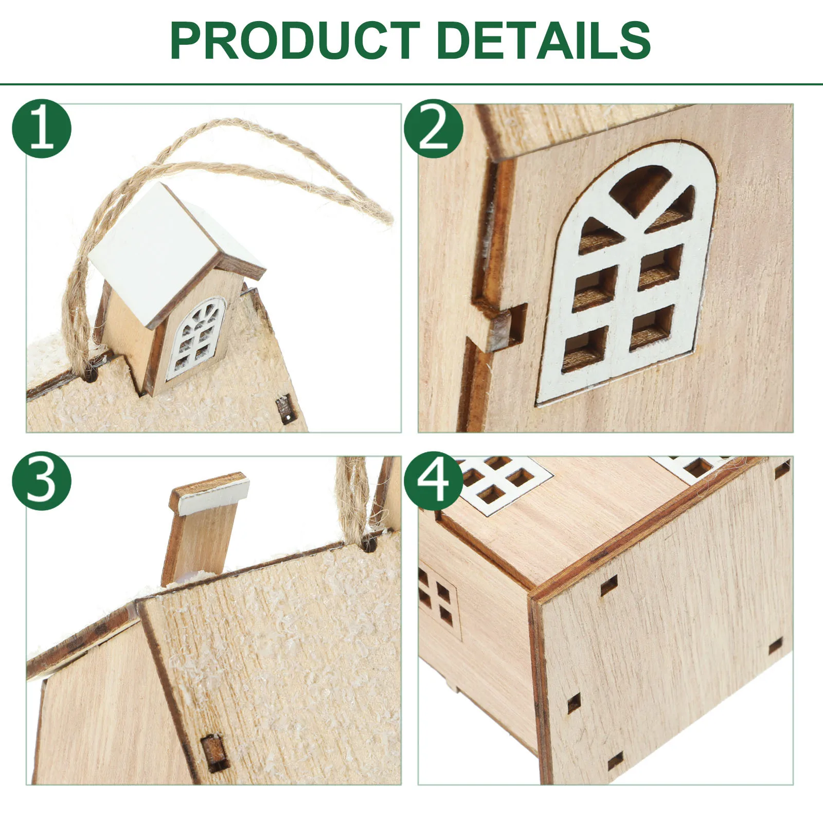 

Led Wooden Luminous Christmas Decor Mini Ornament Xmas Tree Pendant Desktop Night Light Xmas Party Supply Wood Craft