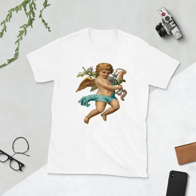 Angelic Vintage Cherub Design Charming Baby T Shirt