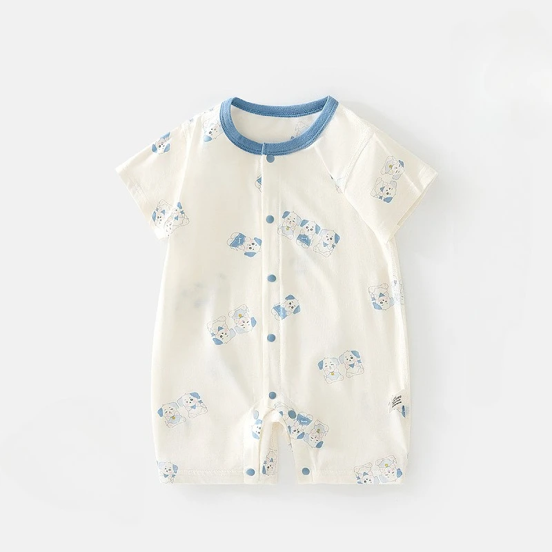 Somenie Baby Romper Thin Clothing for Summer Boys Girls Onesie Cute Print  Onesies  Infant Outerwear for 3-6-9-12M