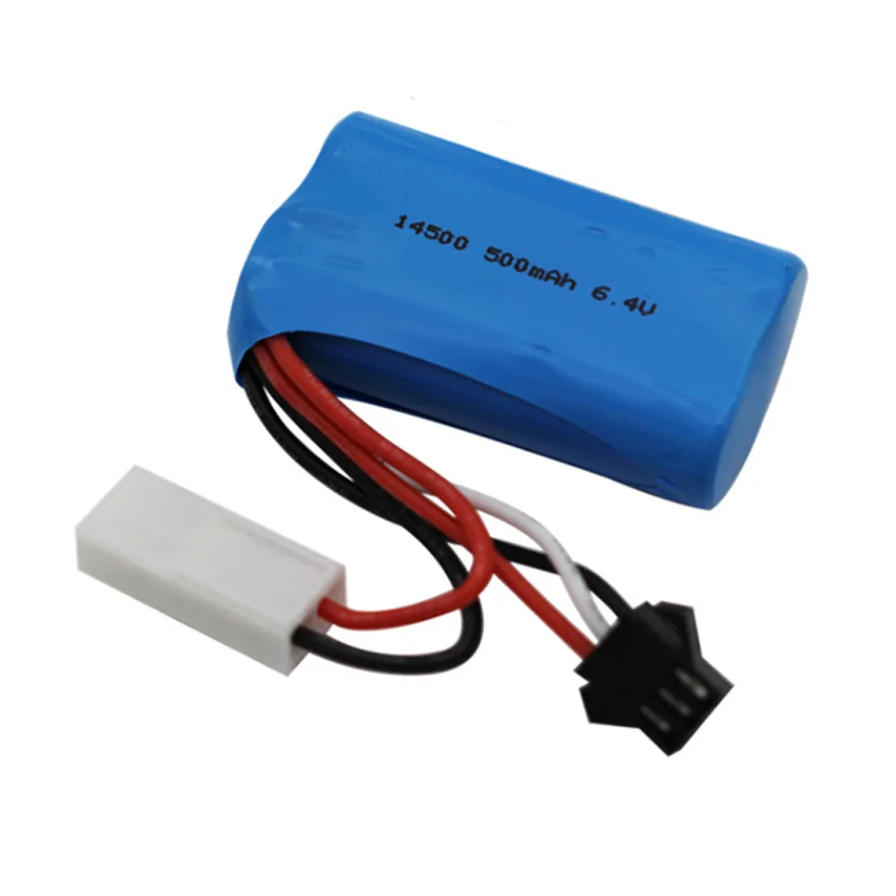 XQWR14-1 RC ciężarówka część zamienna 6,4 V 500 mAh akumulator litowo-jonowy 14500-2s/ładowarka USB