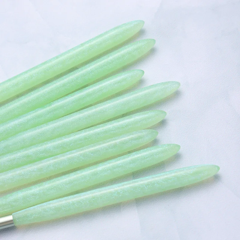 1Pcs Green Nail Art Brush For Manicure Salon Tool Professional Painting Drawing UV Gel Extension Pen Nail Polish Nail Brushes