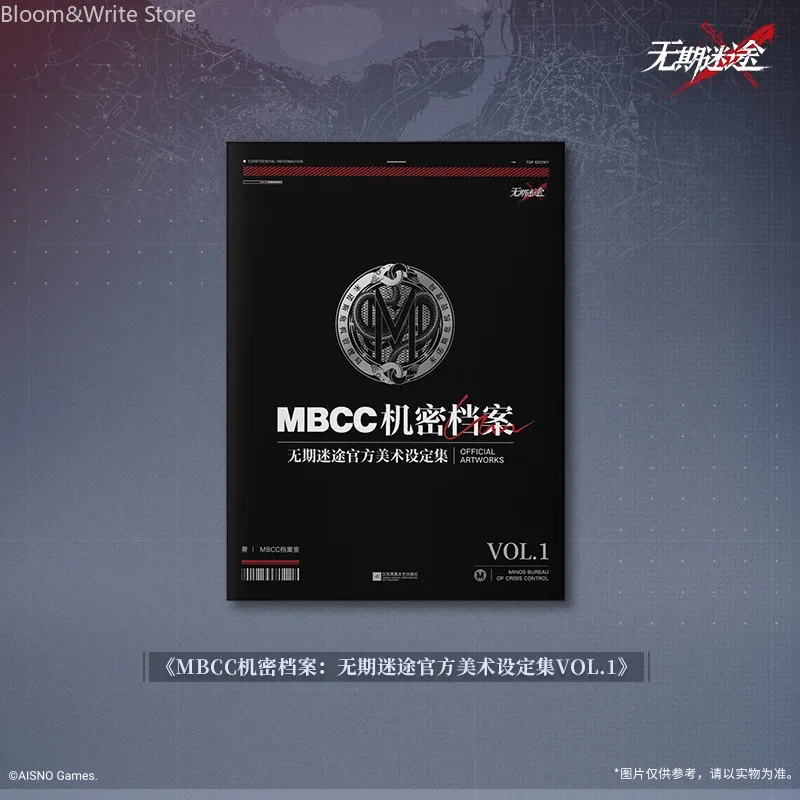 Path To Nowhere MBCC Confidential Files Official Artbook Vol.1, Game Art Collection Box Set with Badge, Art Card, Laser Ticket