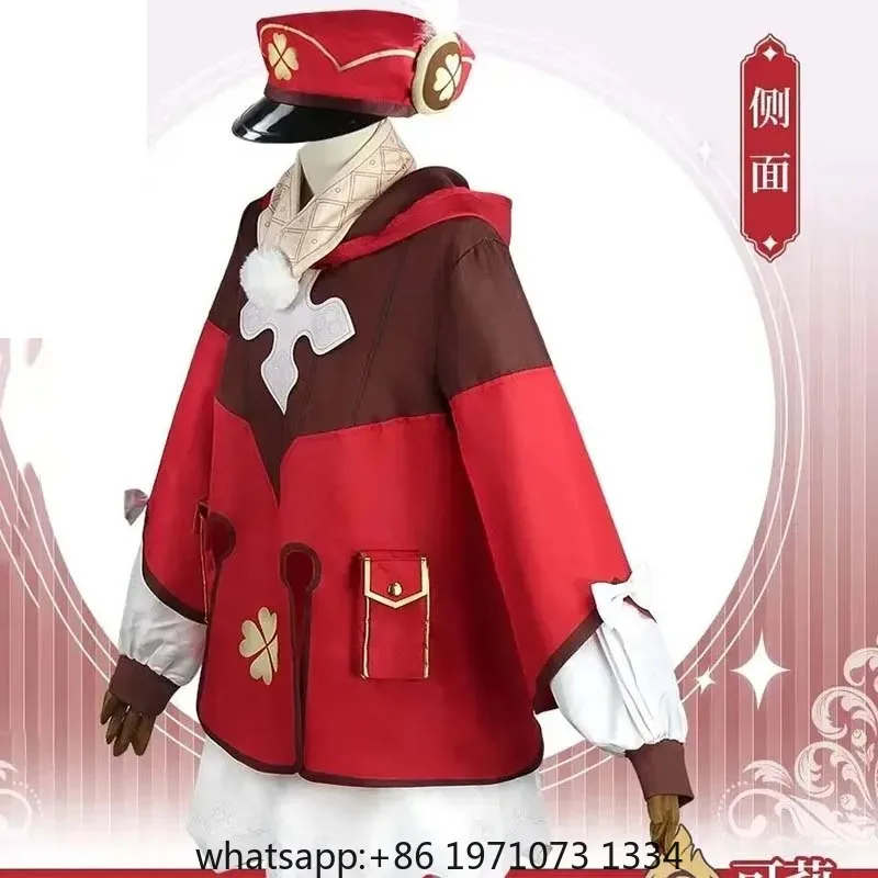 Klee Cosplay Costume Klee Outfits Dress Hat Wig Carnival Comic for Women Comic Con