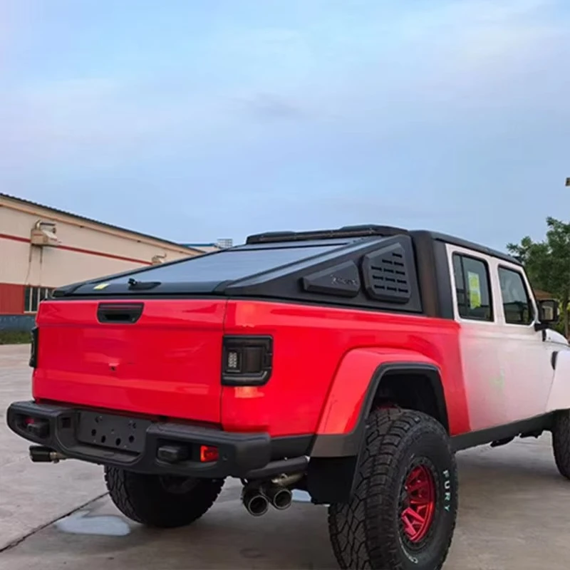 Customizable Heavy Duty Aluminum Truck Camper Shell Topper Slanted-back Armor-style Lockable Pickup Canopy Shell Aluminum Cap