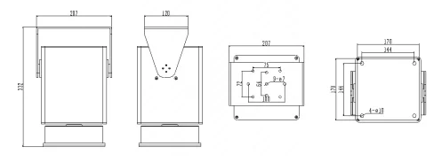 IP67 Maximum load 20kg 304 316 stainless steel heavy PT gimbal device