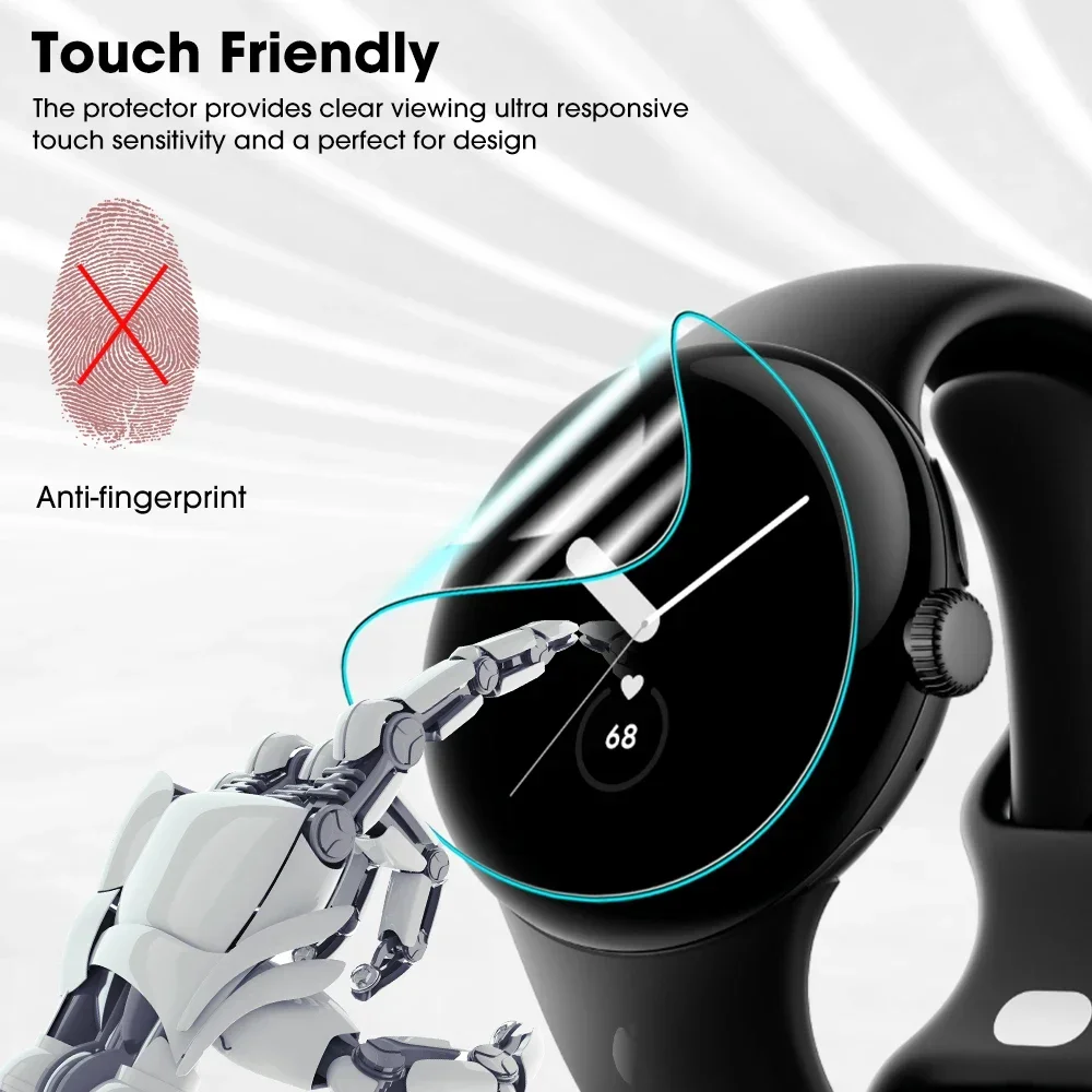 Screen Protector TPU Film For Google Pixel Watch 3 41MM 45MM Watch2 Watch1 HD Clear Soft Hydrogel Films For Pixel Watch3