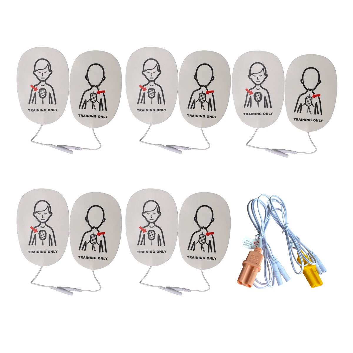 5 Pair XFT Child Pads With Cable For XFT 120 XFT 120C+ AED Trainer Replacement