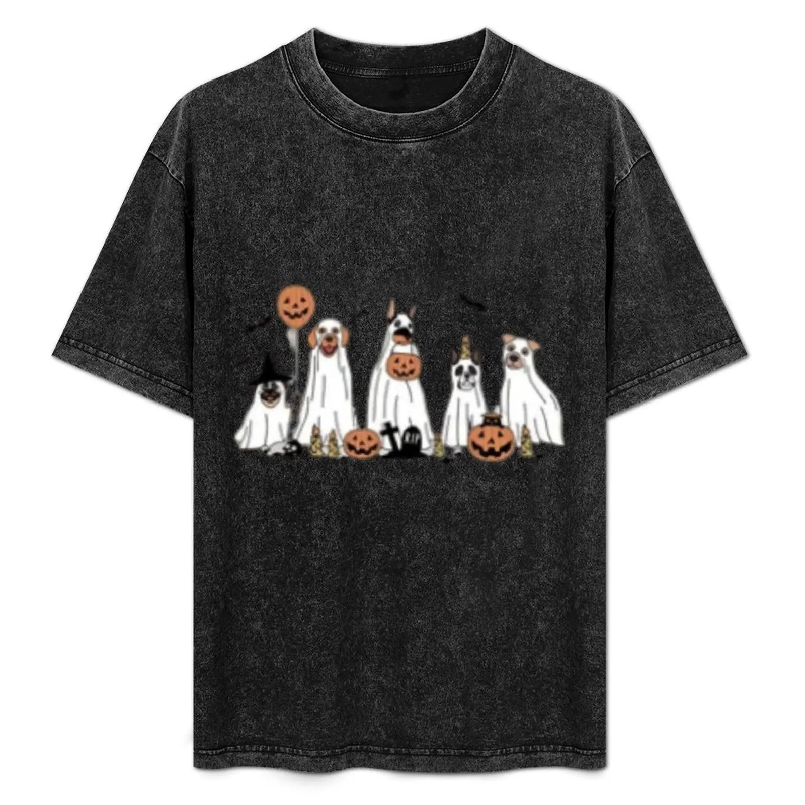 

Halloween Dog Sweatshirt,Ghost Dog Merch T-Shirt Comfortable Workout Short Sleeve Shirt