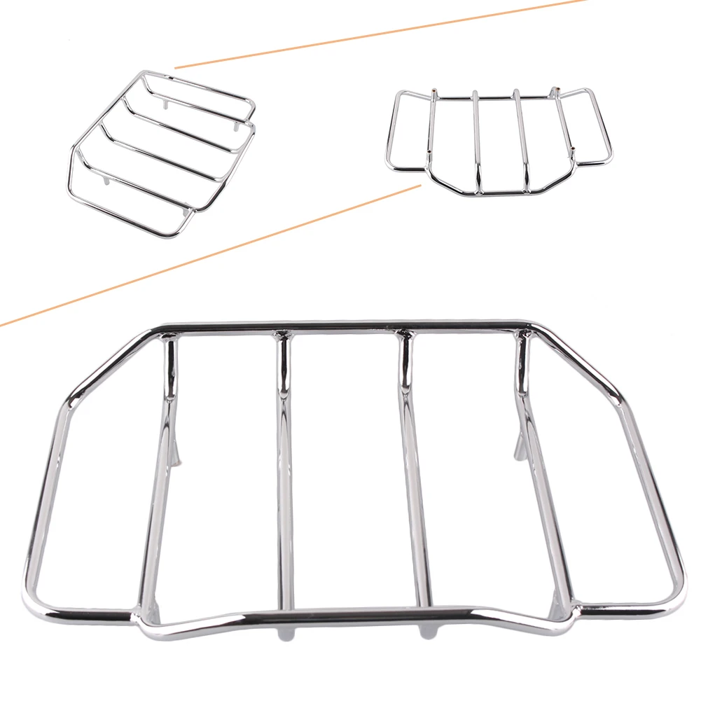 

Мотоциклетная хромированная задняя багажная стойка держатель кронштейн комплект для Harley Davidson Tour Paks
