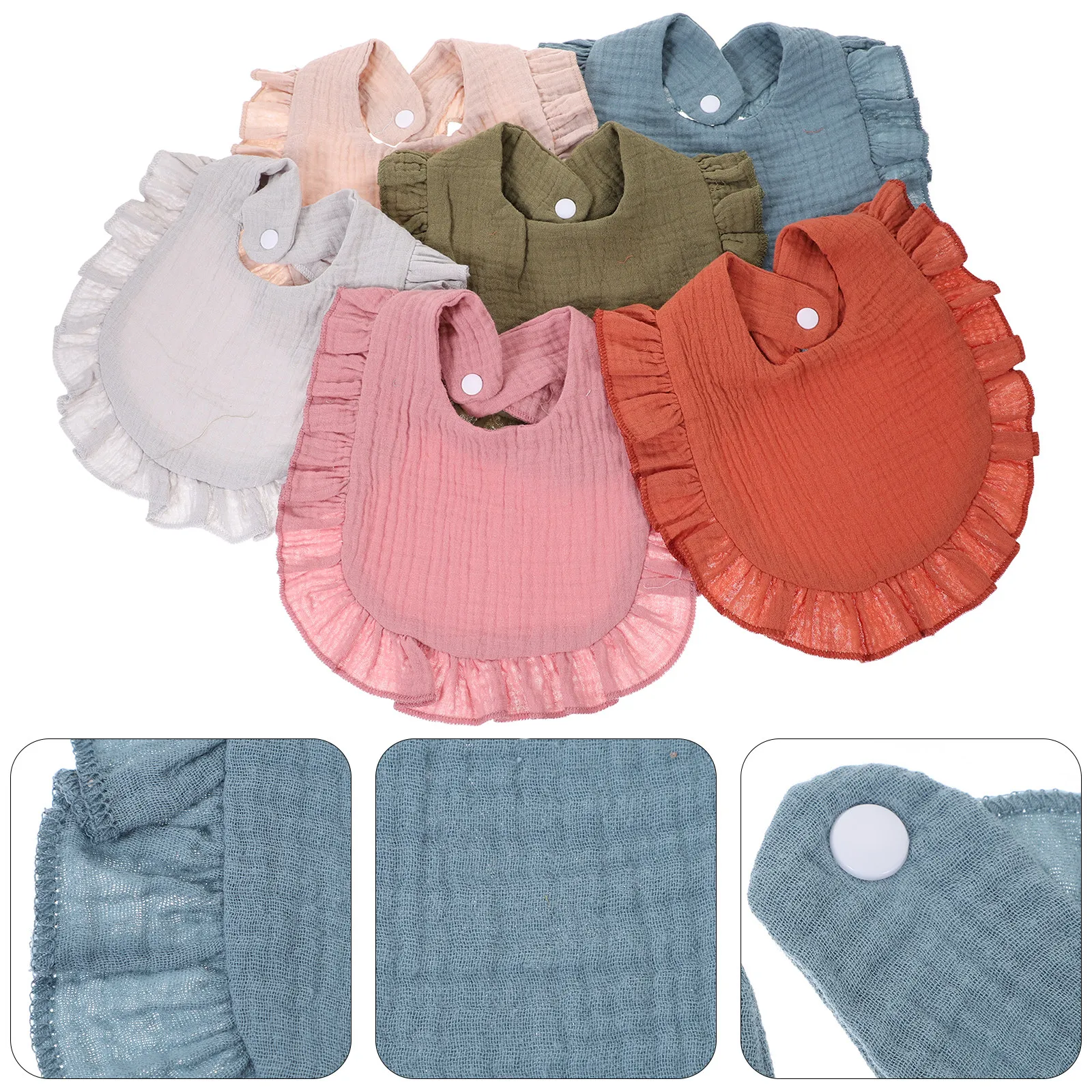 

Набор из 6 хлопковых детских слюнявчиков: супервпитывающие, дышащие, для новорожденных и малышей 6-18 месяцев, для кормления и вытирания