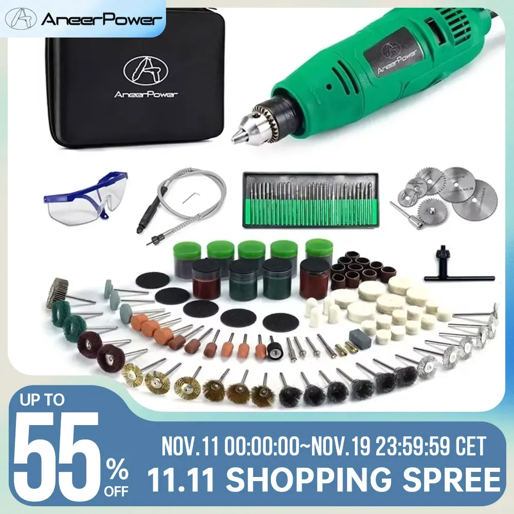 Dremel 260W Mini Electric Drill Engraver Rotary Tool Polishing Machine Power Tool 5Variable Speed Engraving Pen With Accessories